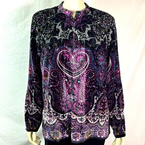 Laura Ashley velvet jacket et, size L, EUC